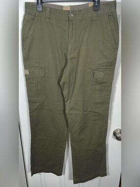 Men’s RedHead Co Flex Fit RH Fulton Cargo Pants 34 x 32 Olive Green Like New